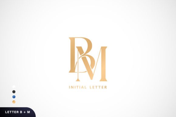 BM Initial Letters Monogram Logotypes for Premium Branding