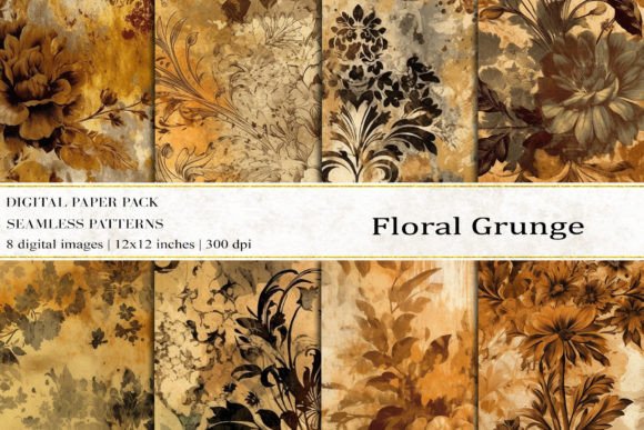 Elevating Creative Workflows with Floral Grunge Digital Papers: A Modern Design Asset