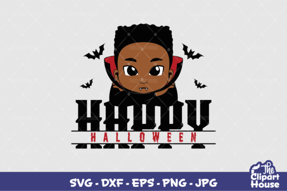Happy Halloween Vampire Boy: Perfect for Cutting Machines