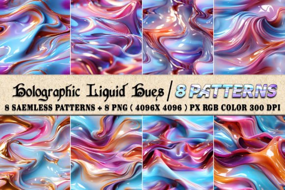 Holographic Liquid Hues 8 Patterns: A Comprehensive Design Resource Evaluation