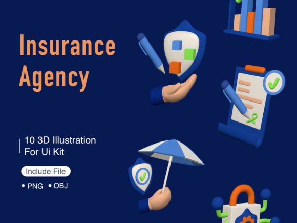 Insurance Agency 3D Illustration: Transforming Trust into Visual Impact