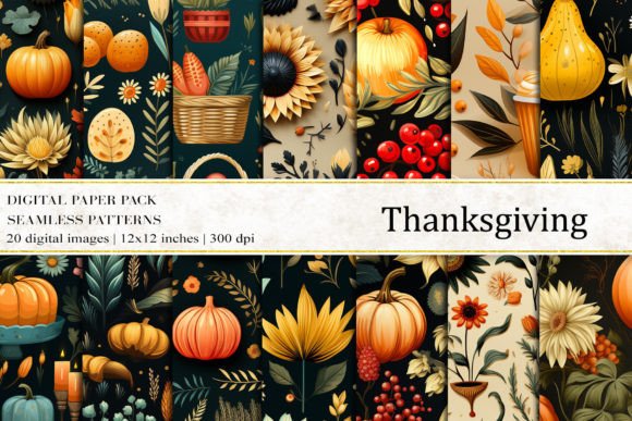 Thanksgiving Digital Papers: Elevating Modern Creativity with AI-Generated Autumn Designs
