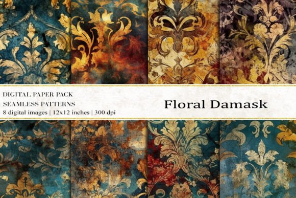 Transforming Digital Design with Floral Damask Digital Papers